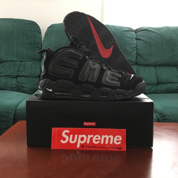 Supreme Shoes Supreme X Nike Air More Uptempo Black Poshmark